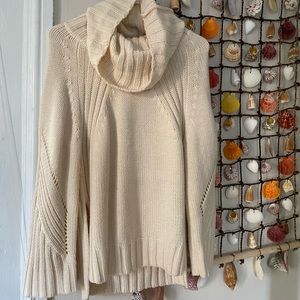 Cream Turtleneck Sweater